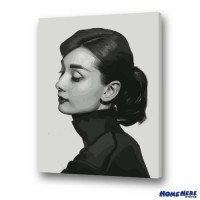 數字油畫 赫本 經典 數字油畫 赫本 經典