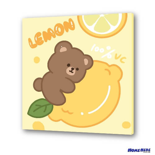 數字油畫 檸檬熊熊
