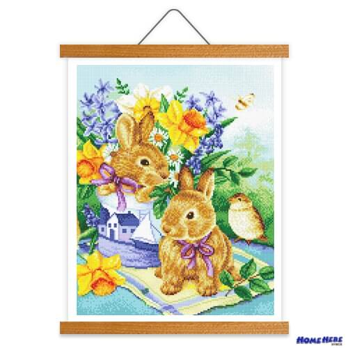 掛軸兔子圖 - 絵画/タペストリー