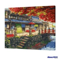 數字油畫 茶屋之秋