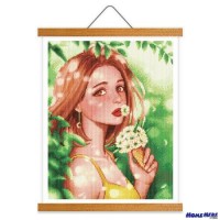 鑽石畫 少女 溫柔春芳 掛軸無框版