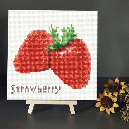 鑽石畫 香甜草莓 畫板
