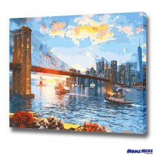 數字油畫 紐約布魯克林大橋