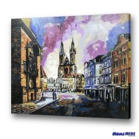 數字油畫 布拉格老城
