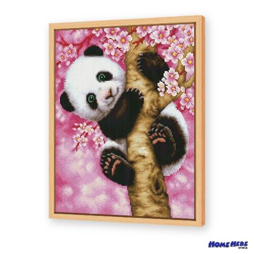 鑽石畫 櫻花熊貓