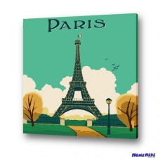 數字油畫 巴黎 鐵塔