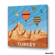 數字油畫 土耳其 熱氣球之旅