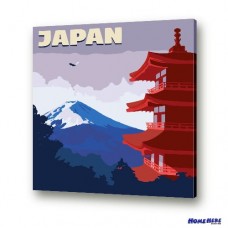 數字油畫 日本 富士山