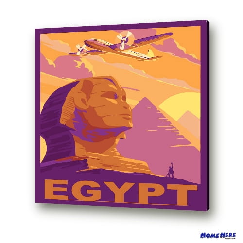 數字油畫 埃及 人面獅身像