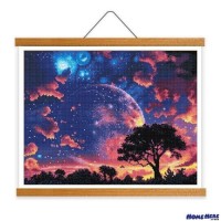 鑽石畫 夢幻星空 掛軸無框版