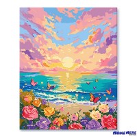 數字油畫 繽紛彩霞 數字油畫 繽紛彩霞