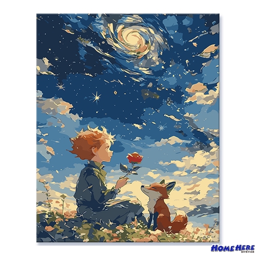 數字油畫 有你陪伴 玫瑰