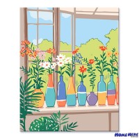 數字油畫 平平安安 綠意