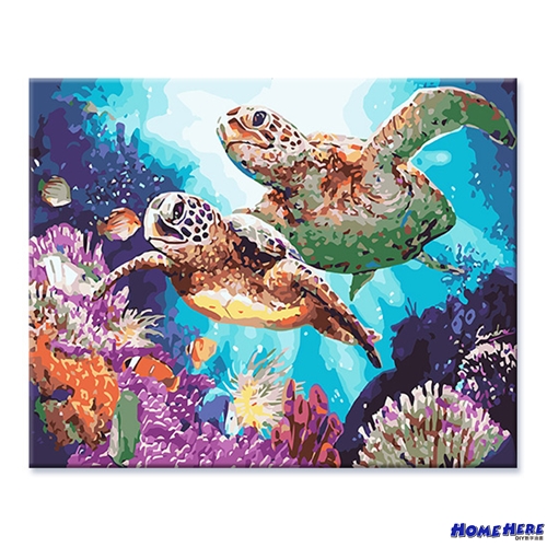 數字油畫 悠遊海底世界