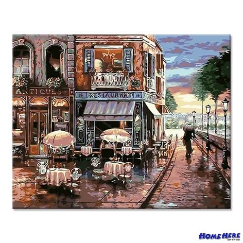 數字油畫 街邊童話 數字油畫 街邊童話