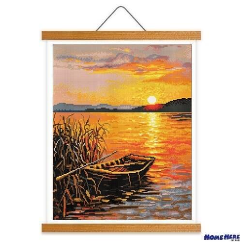 鑽石畫 日影漂浮 掛軸無框版 鑽石畫 日影漂浮 掛軸無框版