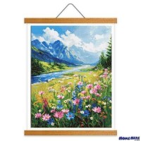 鑽石畫 溪澗山花艷 掛軸無框版 鑽石畫 溪澗山花艷 掛軸無框版