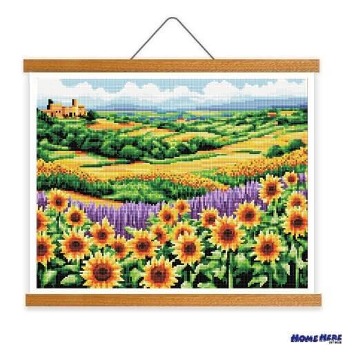 鑽石畫 多彩田野 掛軸無框版 鑽石畫 多彩田野 掛軸無框版