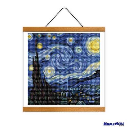 鑽石畫 星夜 掛軸無框版