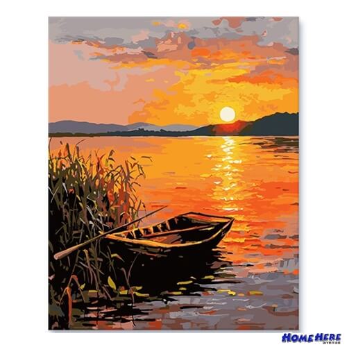 數字油畫 日影漂浮