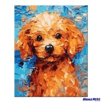 數字油畫 泰迪 藍調