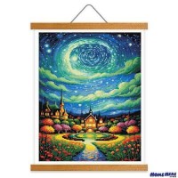 鑽石畫 星空城堡 掛軸無框版