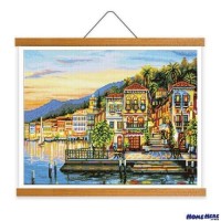 鑽石畫 菲諾港的黃昏 掛軸無框版