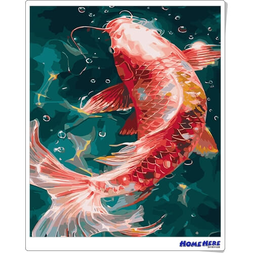 數字油畫 吉祥鯉魚