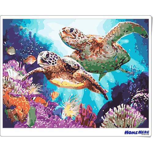 數字油畫 悠遊海底世界