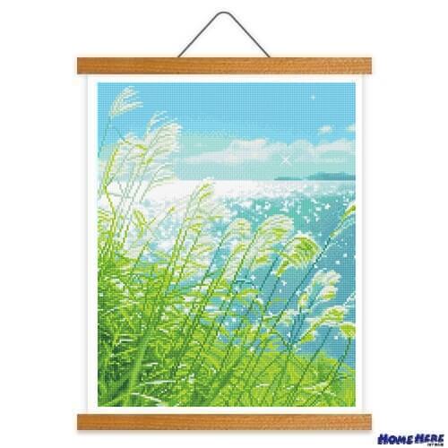 鑽石畫 夏日蒲公英 掛軸無框版