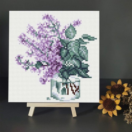 鑽石畫 小清新 丁香花 畫板 鑽石畫 小清新 丁香花 畫板